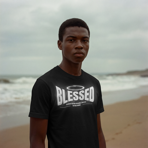 Blessed Custom Graphic Tee – Black Gildan 5000