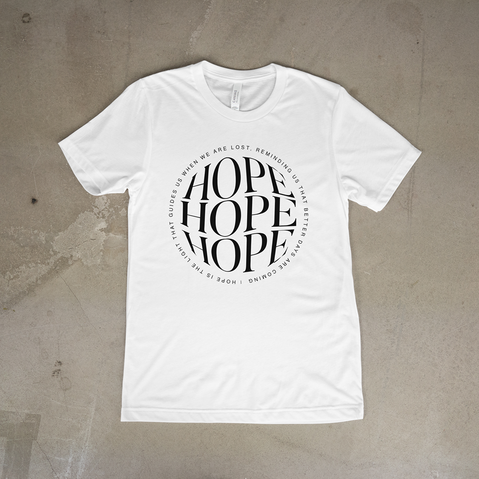 Hope Graphic Tee – White Gildan 5000