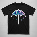 Watercolor Umbrella Graphic Tee — Black | Gildan 5000