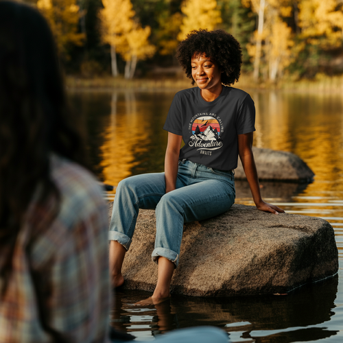 Adventure Awaits Custom Graphic Tee – Gildan 5000