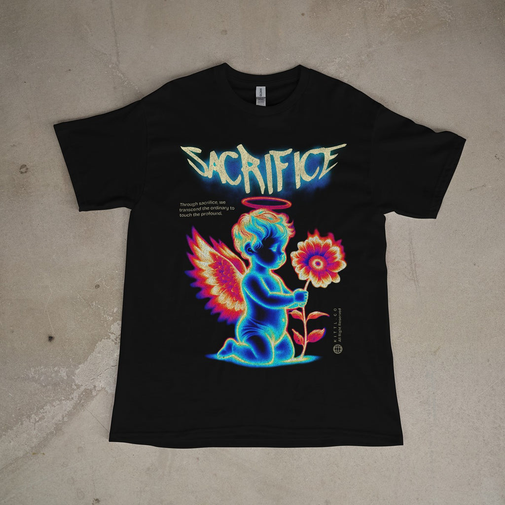 Sacrifice Graphic Tee – Black Gildan 5000