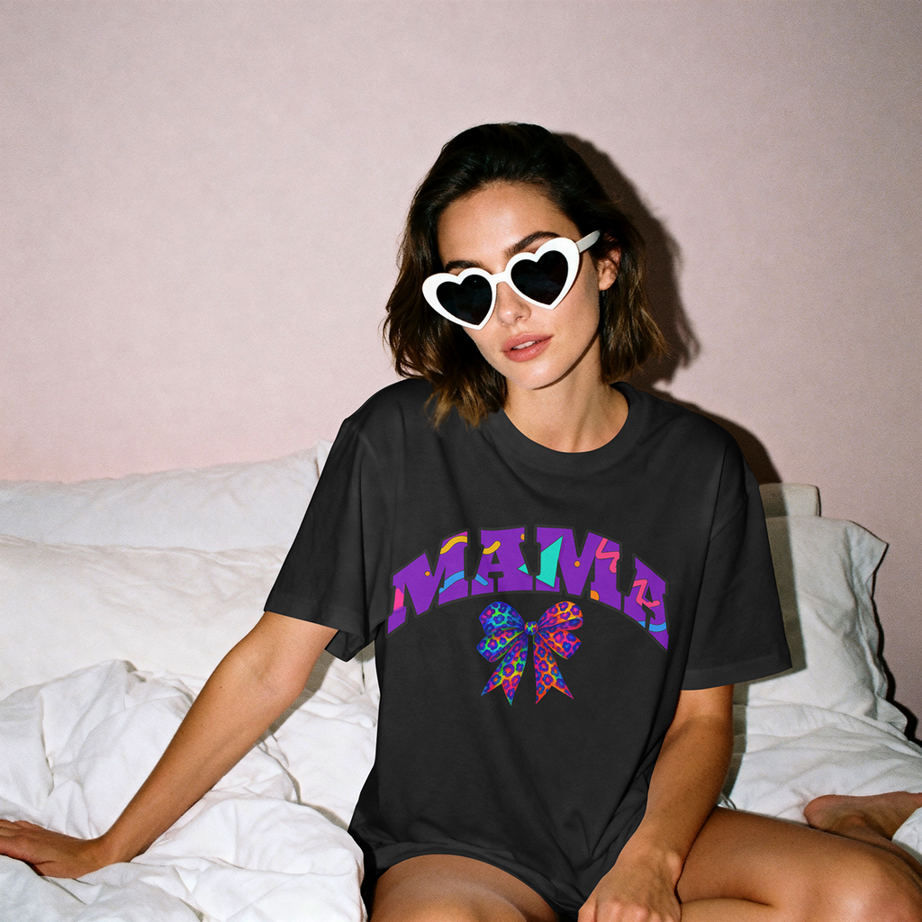 90s Mama Graphic Tee – Black Gildan 5000