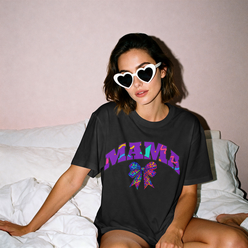 90s Mama Graphic Tee – Black Gildan 5000