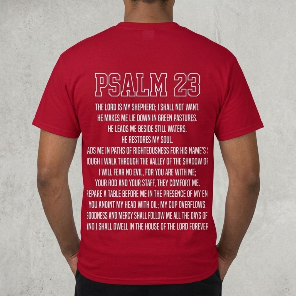 Psalm 23 Graphic Tee — Red